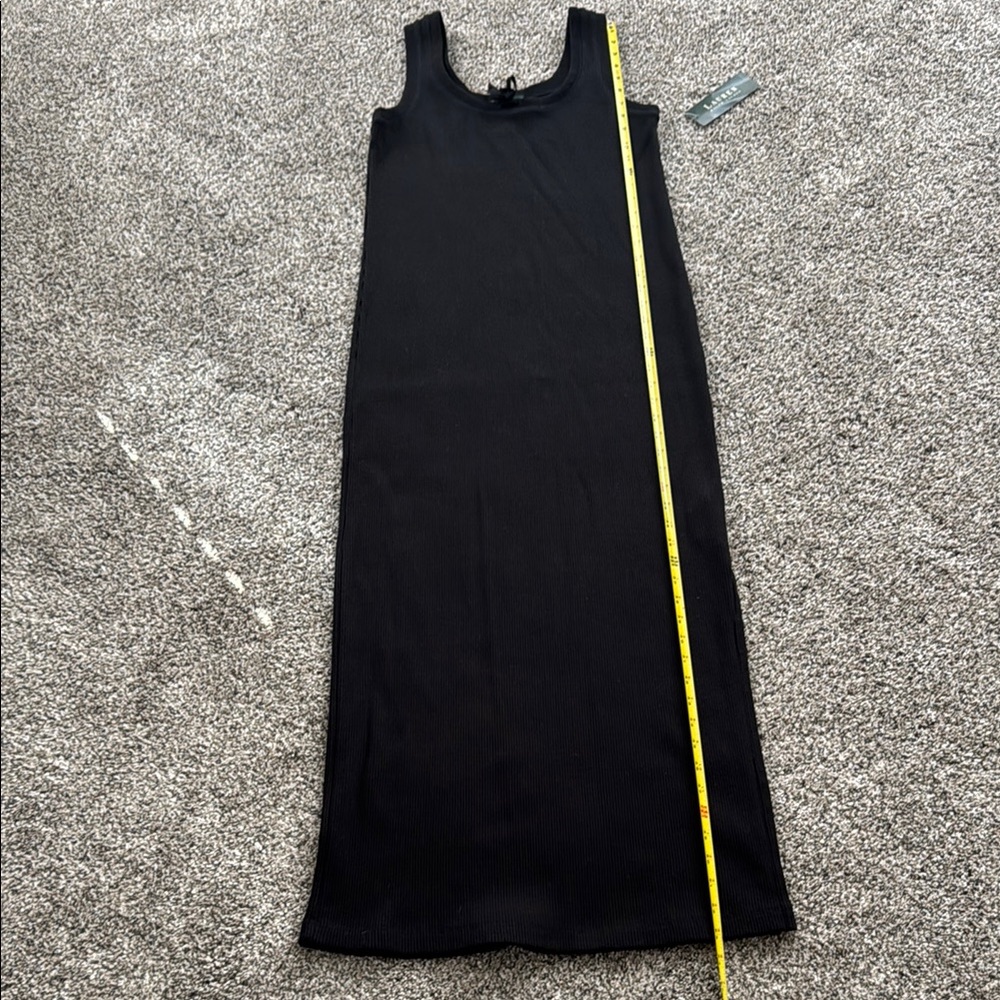 Lauren Ralph Lauren Black Sleeveless Scoop Neck Maxi Dress NWT